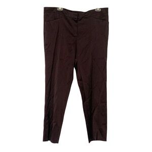 NWT Lafayette 148 New York Truffle Brown Women’s 12 Satin Quiet Luxury Pants